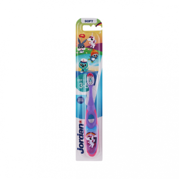 Jordan, szczoteczka do zębów dla dzieci, Step by Step 3-5 lat, soft, 1 szt. - zdjęcie produktu