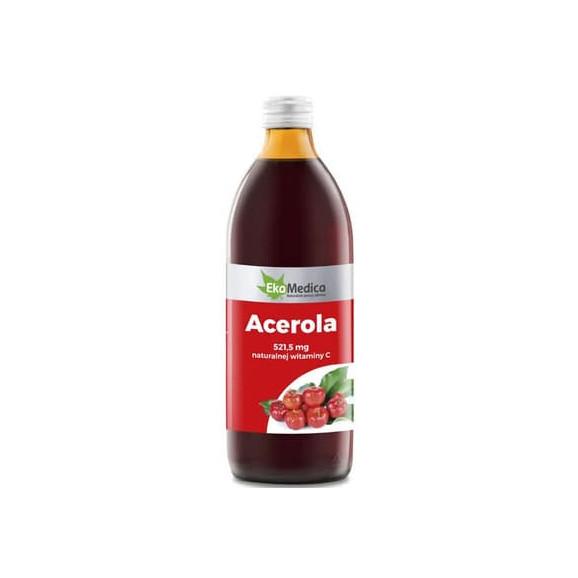 EkaMedica Acerola, sok, 500 ml, KRÓTKA DATA - [08.11.2025] - zdjęcie produktu