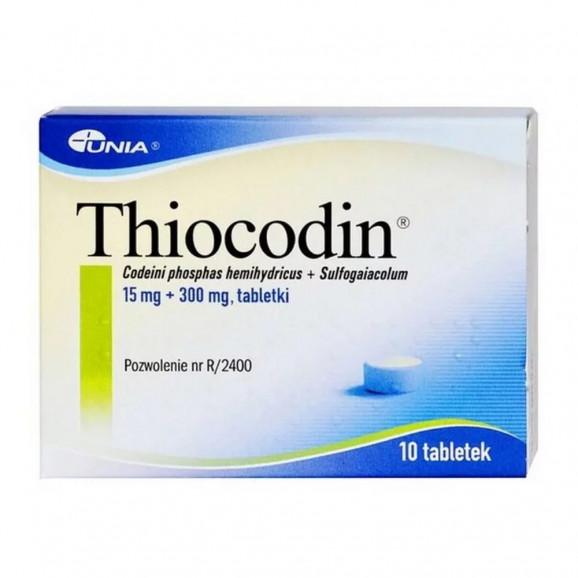 Thiocodin, 15 mg + 300 mg, tabletki, 10 szt. - zdjęcie produktu