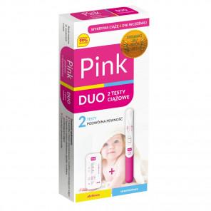 Domowe Laboratorium Pink Duo, test ciążowy, płytkowy + strumieniowy, 2 szt. - zdjęcie produktu