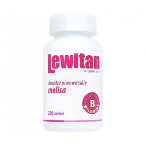 Lewitan Drożdże Piwowarskie + Melisa, tabletki, 200 szt. - zdjęcie produktu
