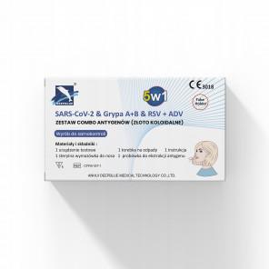DeepBlue Test COMBO 5w1, COVID-19, Grypa A+B, RSV, Adenowirus, 1 szt. - zdjęcie produktu