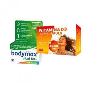 Bodymax Vital 50+, 30 szt. + PULS Witamina D3 Premium 4000 j.m., 60 szt. - zdjęcie produktu