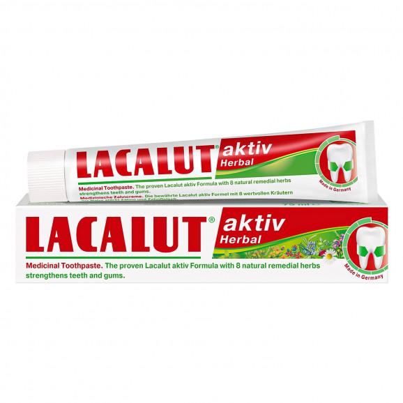 Lacalut Aktiv Herbal, pasta do mycia zębów, 75 ml - zdjęcie produktu
