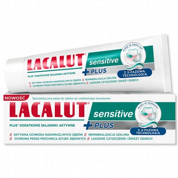 Lacalut Sensitive Plus, pasta do zębów, 75 ml Lacalut Sensitive Plus, pasta do zębów, 75 ml - zdjęcie produktu