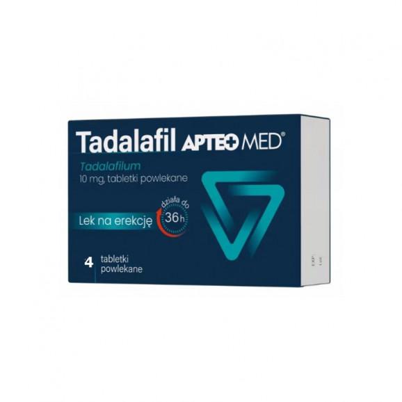 Tadalafil Apteo Med 10 mg, tabletki powlekane, 4 szt. Tadalafil Apteo Med 10 mg, tabletki powlekane, 4 szt. - zdjęcie produktu