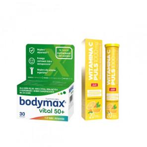 Bodymax Vital 50+, tabletki, 30 szt. + PULS Witamina C Puls 1000 mg, smak pomarańczowy, tabletki musujące, 20 szt. - zdjęcie produktu
