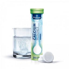 Protego Calcium z Kwercetyną, bezsmakowe, tabletki musujące, 20 szt. - zdjęcie produktu