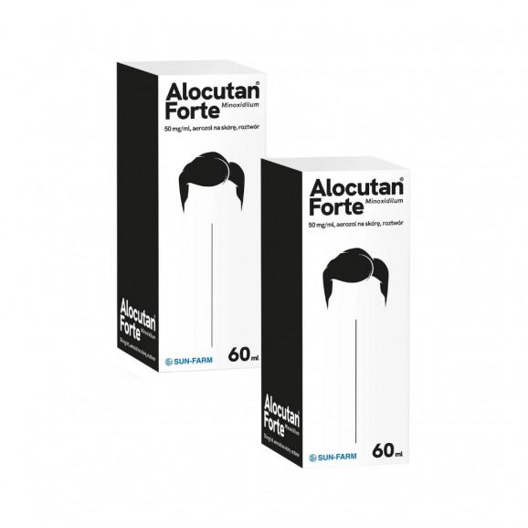 Alocutan Forte, 50 mg/ml, aerozol na skórę, 2 x 60 ml - zdjęcie produktu