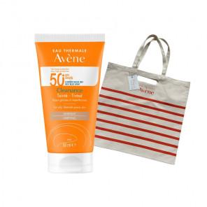 Avene Cleanance, bardzo wysoka ochrona przeciwsłoneczna SPF 50+, koloryzujący, 50 ml + Torba płócienna, 1 szt. - zdjęcie produktu