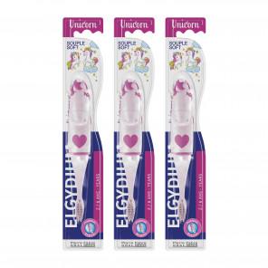Elgydium Unicorn, szczoteczka do zębów dla dzieci, 2-6 lat, 3 szt. - zdjęcie produktu