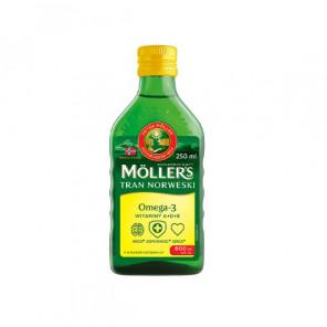 Moller's Omega-3 Tran Norweski Cytrynowy, Witaminy A+D+E, 150 ml - zdjęcie produktu