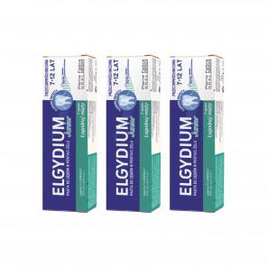 Elgydium Junior, pasta do zębów w postaci żelu dla dzieci 7-12 lat, łagodna mięta, 3 x 50 ml - zdjęcie produktu