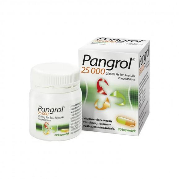 Pangrol 25 000 j., kapsułki, 20 szt. - zdjęcie produktu