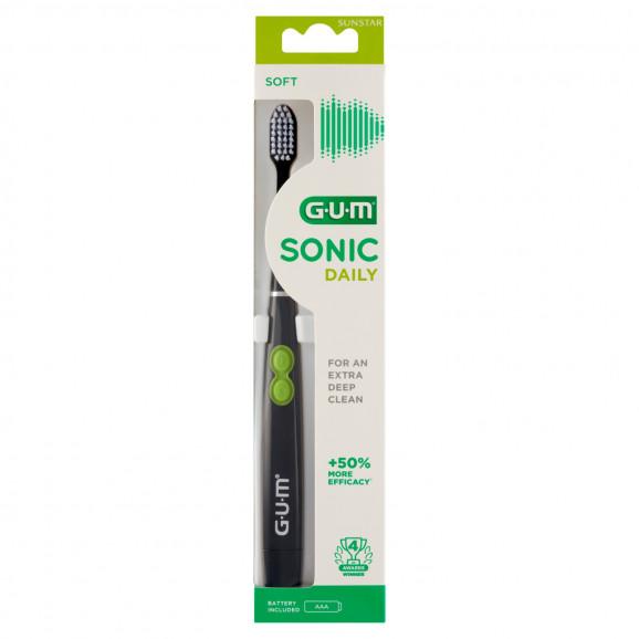 Sunstar Gum Sonic Daily, szczoteczka do zębów soniczna, czarna, 1 szt. Sunstar Gum Sonic Daily, szczoteczka do zębów soniczna, czarna, 1 szt. - zdjęcie produktu