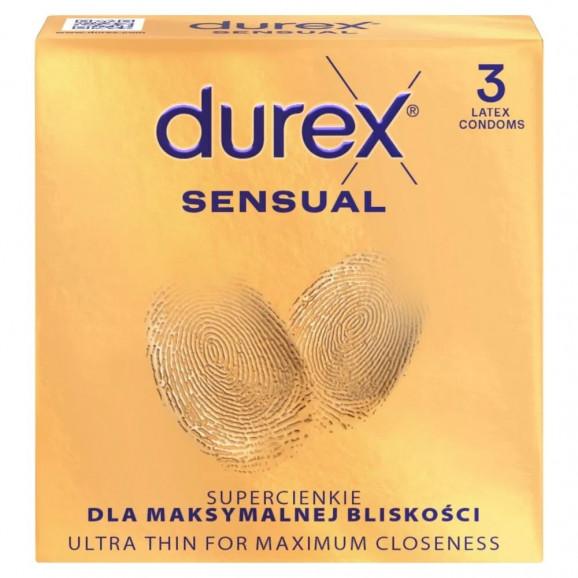 Durex Sensual, prezerwatywy supercienkie, 3 szt. - zdjęcie produktu