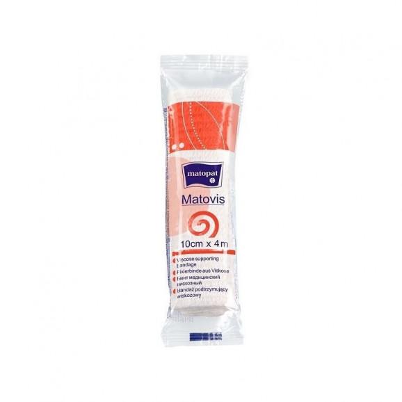 Matovis Bandaż nieelastyczny dziany, podtrzymujący, wiskozowy, 4 m x 10 cm, 1 szt. - zdjęcie produktu