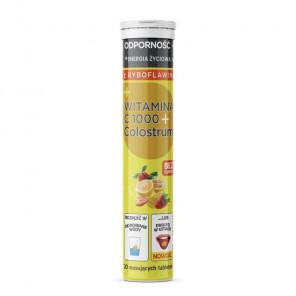 Colostrum Polska Witamina C 1000 + Colostrum, smak pomarańczowo-cytrynowy, tabletki musujące, 20 szt. - zdjęcie produktu