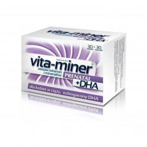 Vita-Miner Pregnatal +DHA Aflofarm, tabletki 30 szt. + kapsułki, 30 szt. - zdjęcie produktu