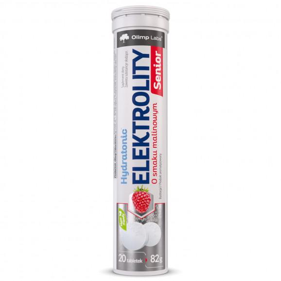 Olimp Hydratonic Elektrolity Senior, smak malinowy, tabletki musujące, 20 szt. - zdjęcie produktu