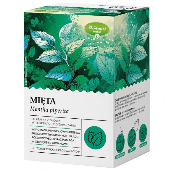 Herbapol Mięta, herbatka ziołowa, saszetka 2 g, 30 szt. - zdjęcie produktu