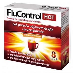 [30.11.2025] FluControl Hot (1000 mg + 10 mg + 4 mg)/5,5 g, 8 saszetek, KRÓTKA DATA - [30.11.2025] - zdjęcie produktu