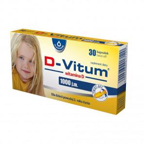 [30.11.2025] D-Vitum Witamina D 1000 j.m., kapsułki twist-off, 30 szt., KRÓTKA DATA - [30.11.2025] - zdjęcie produktu