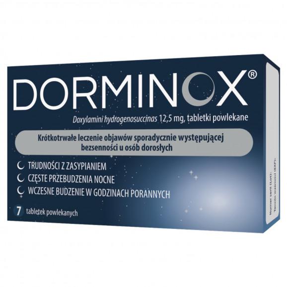 [30.11.2025] Dorminox 12,5 mg, 7 tabletek powlekanych, KRÓTKA DATA - [30.11.2025] - zdjęcie produktu