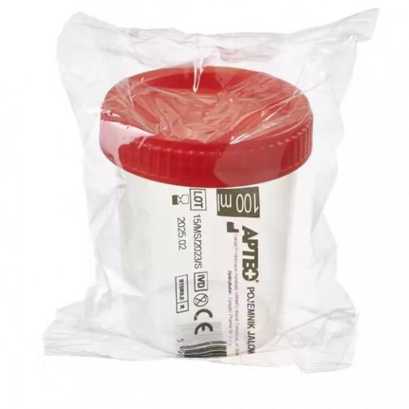 [30.11.2025] Apteo, pojemnik jałowy na mocz 100 ml, 1 szt., KRÓTKA DATA - [30.11.2025] - zdjęcie produktu