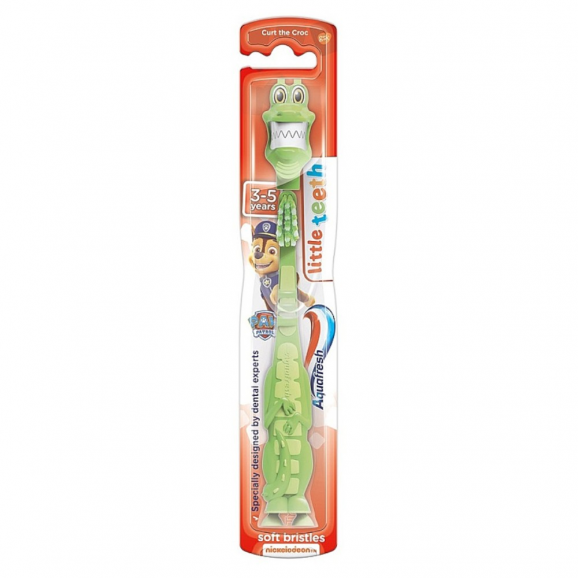 Aquafresh Little Teeth Psi Patrol Szczoteczka do zębów dla dzieci 3-5 lat, zielona, 1 szt. - zdjęcie produktu