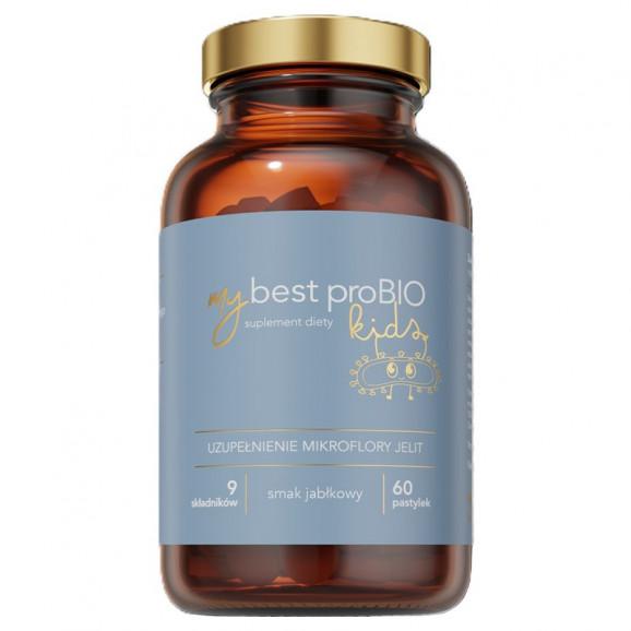 MyBest ProBIO Kids, smak jabłkowy, pastylki do ssania, 60 szt. - zdjęcie produktu