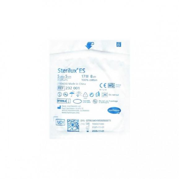 Sterilux ES Kompresy jałowe, 8-warstwowe 17-nitkowe, 5x5cm, 1 op. po 3 szt. - zdjęcie produktu