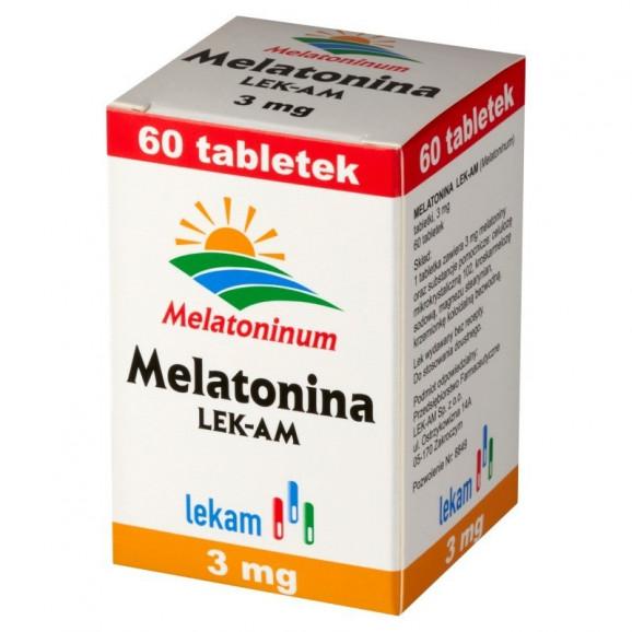 Melatonina LEK-AM 3 mg, 60 tabletek - zdjęcie produktu