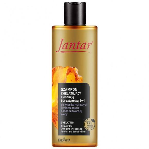 Farmona Jantar Szampon chelatujący z esencją bursztynową 5w1 do włosów matowych i zniszczonych, 300 ml - zdjęcie produktu