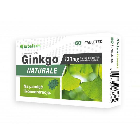 Erbafarm Ginkgo Naturale, 60 tabletek - zdjęcie produktu