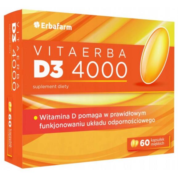 Erbafarm VitaErba D3 4000IU, 60 kapsułek - zdjęcie produktu
