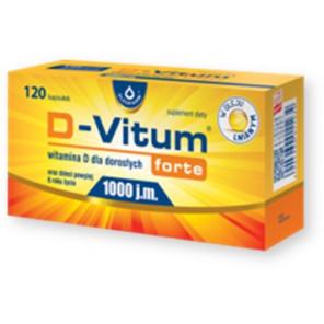 [31.12.2025] D-Vitum Forte 1000 j.m., kapsułki z witaminą D dla dorosłych, 120 szt., KRÓTKA DATA - [31.12.2025] - zdjęcie produktu
