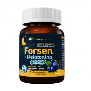 Olimp Forsen + Melatonina Gummies, smak borówkowy, 30 żelków - zdjęcie produktu