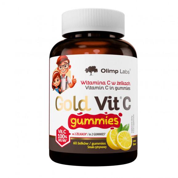 Olimp Gold Vit C Gummies, smak cytrynowy, 60 żelków Olimp Gold Vit C Gummies, smak cytrynowy, 60 żelków - zdjęcie produktu