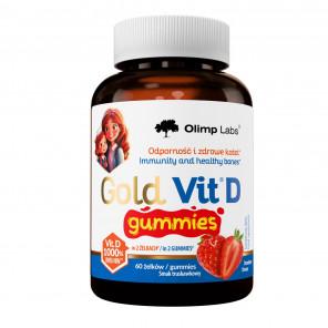 Olimp Gold Vit D Gummies, smak truskawkowy, 60 żelków - zdjęcie produktu