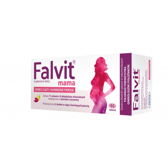 Falvit mama, tabletki powlekane, 60 szt. Falvit mama, tabletki powlekane, 60 szt. - zdjęcie produktu