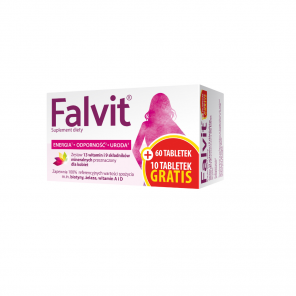 Falvit, tabletki drażowane, 60 szt. + 10 szt. gratis - zdjęcie produktu
