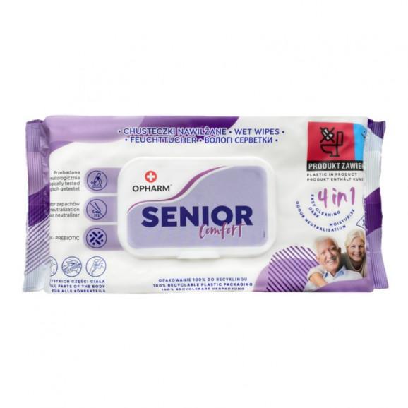 Opharm Senior Comfort 4w1, Chusteczki nawilżane, 72 sztuki Opharm Senior Comfort 4w1, Chusteczki nawilżane, 72 sztuki - zdjęcie produktu