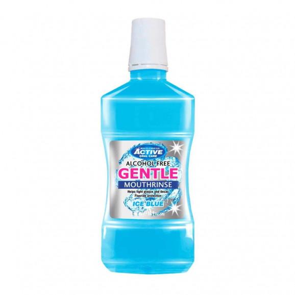 Active Oral Care Gentle Mouthrinse Bezalkoholowy płyn do płukania jamy ustnej z fluorem Ice Blue 500 ml - zdjęcie produktu
