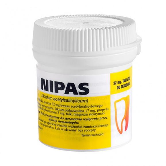 Nipas 32 mg, 50 tabletek dozębodołowych Nipas 32 mg, 50 tabletek dozębodołowych - zdjęcie produktu