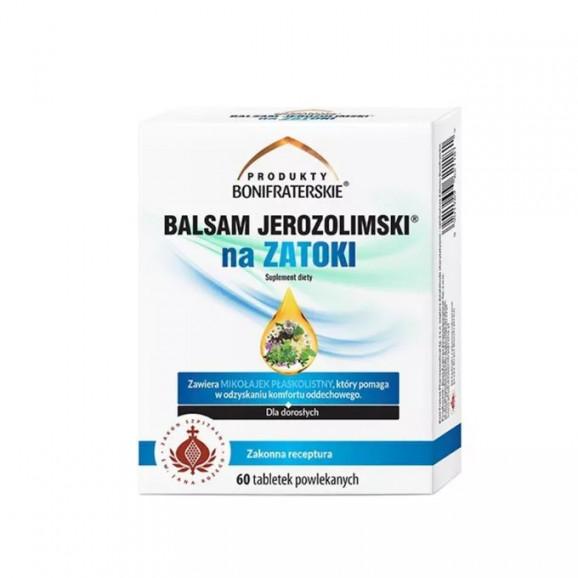 Produkty Bonifraterskie Balsam Jerozolimski na Zatoki, 60 tabletek powlekanych Produkty Bonifraterskie Balsam Jerozolimski na Zatoki, 60 tabletek powlekanych - zdjęcie produktu