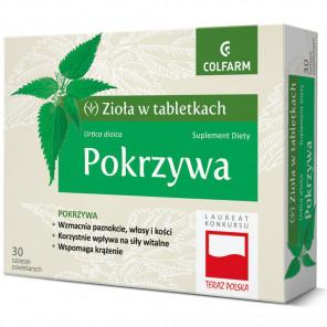 Pokrzywa w tabletkach powlekanych – suplement diety (30 szt.) - zdjęcie produktu