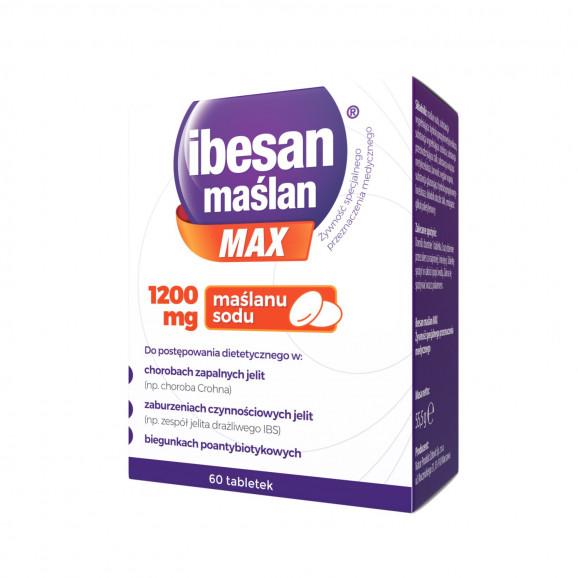 Ibesan Maślan Max dietetyczny środek specjalnego przeznaczenia medycznego (60 tabletek) Ibesan Maślan Max dietetyczny środek specjalnego przeznaczenia medycznego (60 tabletek) - zdjęcie produktu