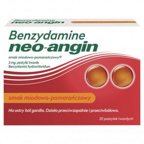 Benzydamine neo-angin 3 mg Pastylki twarde o smaku miodowo-pomarańczowym (20 sztuk) - zdjęcie produktu