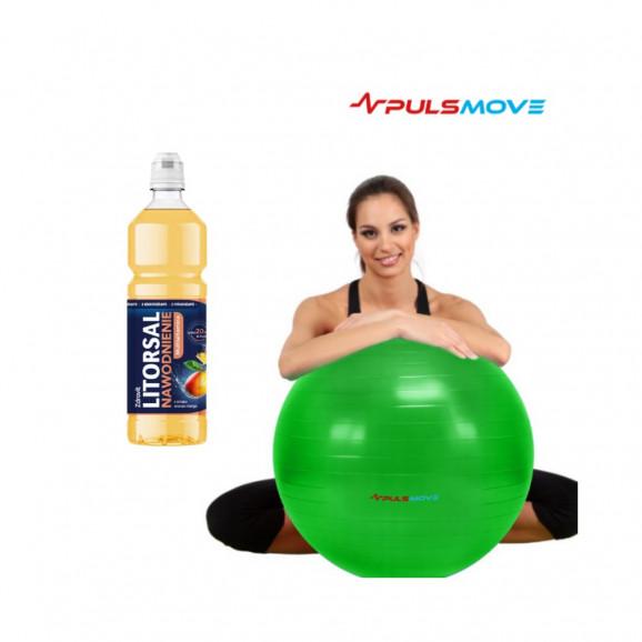 PULSMOVE Piłka rehabilitacyjna 65 cm, zielona + GRATIS Litorsal Nawodnienie Multiwitamina, smak ananas-mango, 750 ml PULSMOVE Piłka rehabilitacyjna 65 cm, zielona + GRATIS Litorsal Nawodnienie Multiwitamina, smak ananas-mango, 750 ml - zdjęcie produktu